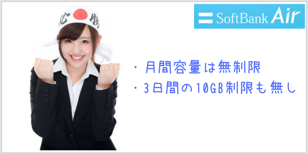 SoftBank Air　通信速度制限