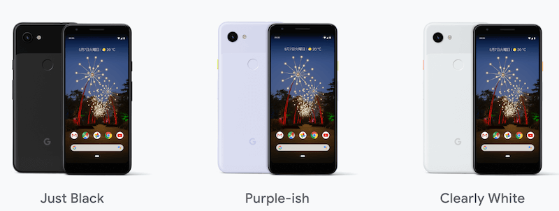 Google Pixel 3a　カラー