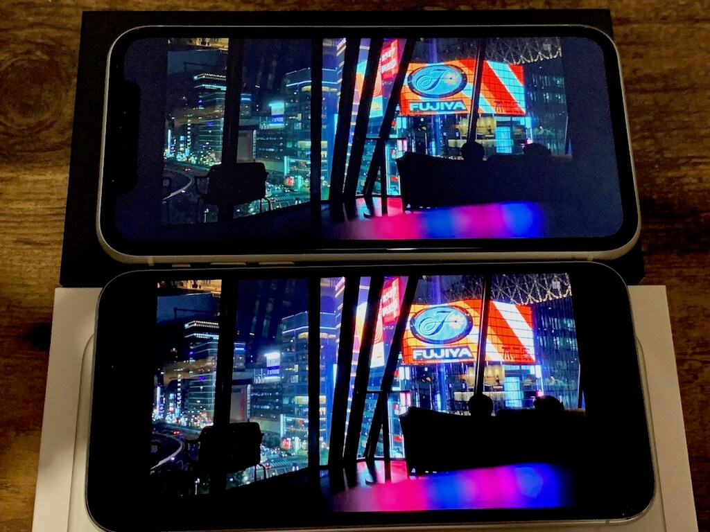 iPhone11 11pro　画面の画質の比較